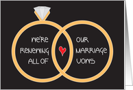 Invitation to Marriage Vow Renewal with Overlapping Rings and Heart card