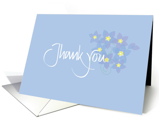 Thank you for Thoughtfulness/Kindness with Forget-me-nots card