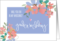 Invitation for Wedding Party for Garden Wedding, Blond Bride card