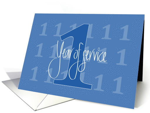 Hand Lettered 1st Year Employee Work Anniversary One 1... (1059287)