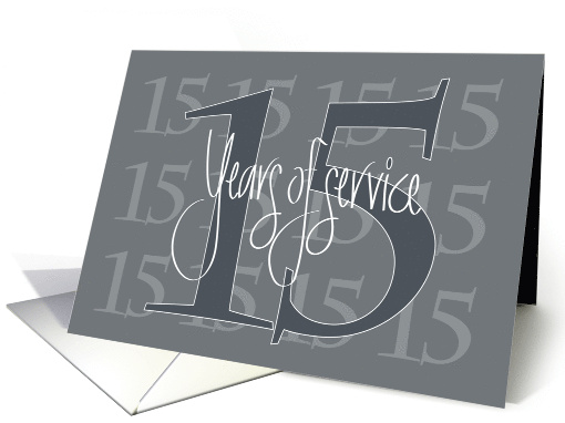 Hand Lettered 15th Year Employee Work Anniversary 15... (1059295)