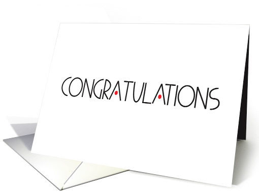Hand Lettered Business Congratulations with Red Dots card (1059307)