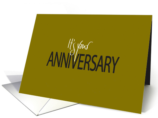 Hand Lettered Business General Anniversary in Elegant Calligraphy card