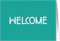Hand Lettered Business New Employee Welcome card