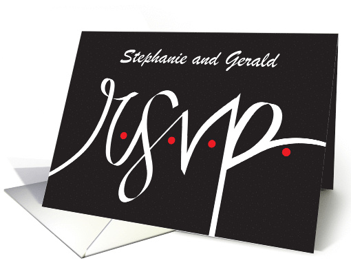 Hand Lettered Wedding Rehearsal RSVP Dinner Invitation... (1060481)