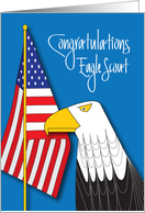 Congratulations to Eagle Scout, for Court of Honor, Eagle and Flag card