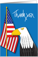 Thank you for Help with Eagle Scout Project, Eagle with Flag card