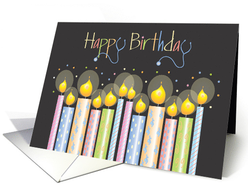 Hand Lettered Birthday for Nurse, Patterned Candles &... (1069245)
