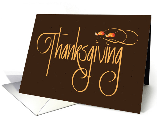 Hand Lettered Thanksgiving, Calligraphy with floating... (1078752)