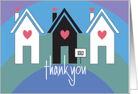 Thank you to Realtor for Selling House Trio of Homes with Hearts card