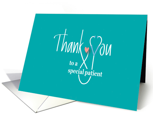 Hand Lettered Thank you from Doctor or Nurse, Stethoscope & Heart card