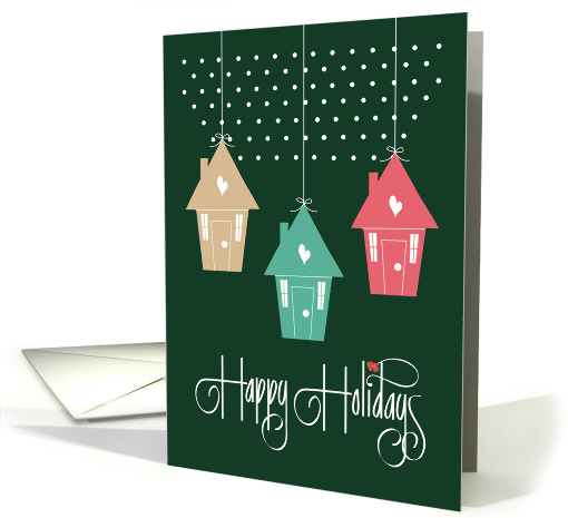 Hand Lettered Christmas to Realtor Trio of Dangling Homes... (1085512)