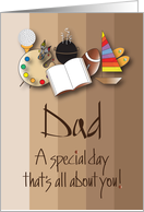 Father’s Day to Dad from Son, Special Day All About You, with Sports card