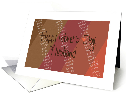 Father's Day for Husband, Character Words and Hand Lettering card