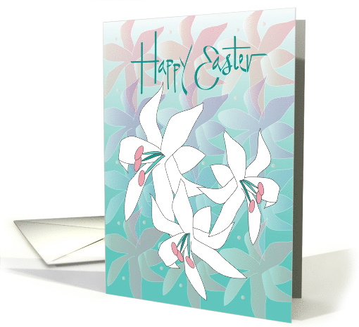 Hand Lettered Easter Greetings Trio of White Easter... (1101832)