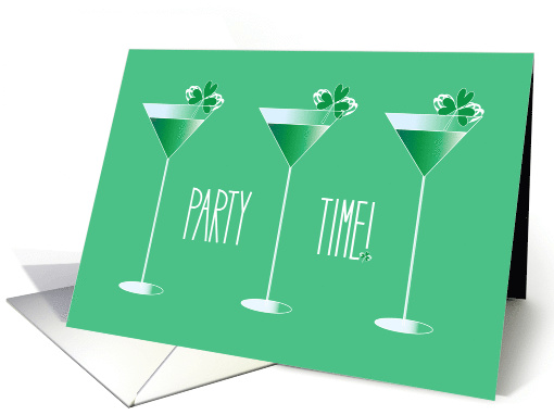 St. Patrick's Party Invitation wit Trio of Green Glasses... (1103630)