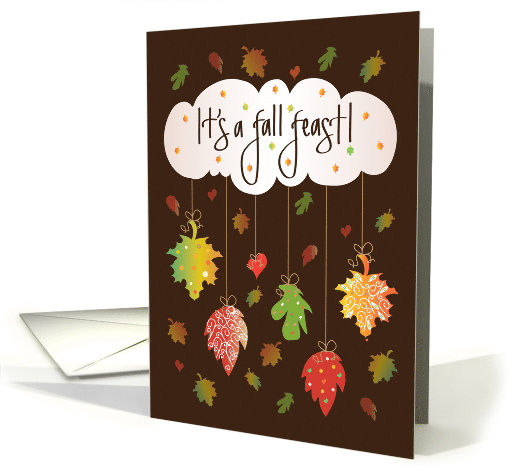 Thanksgiving Fall Feast Invitation with Dangling... (1103642)