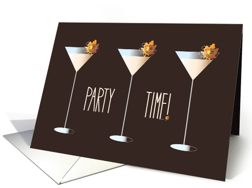 Canadian Thanksgiving Party Invitation, Glasses with... (1103654)