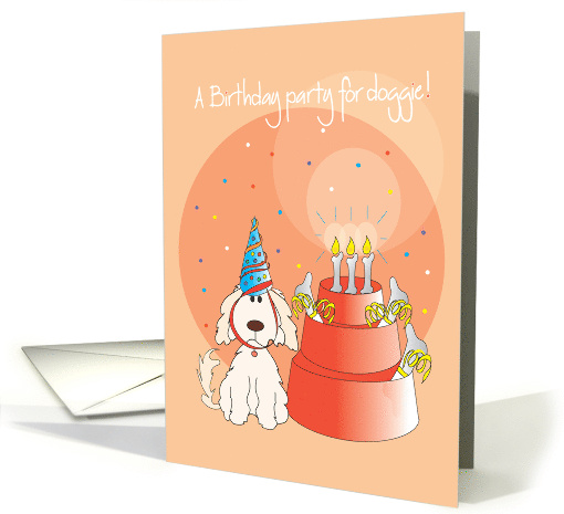 Invitation for Pet Dog's Birthday Dog in Party Hat and... (1106600)