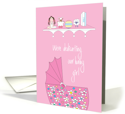 Invitation for Baby Girl Dedication Pink Floral... (1107280)