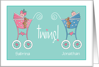 boy girl twin announcements