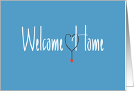 Welcome Home from Hospital, Blue with Stethoscope card