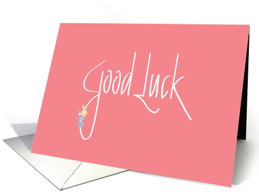 Good Luck, Melon with Colorful Flowers card (1121444)
