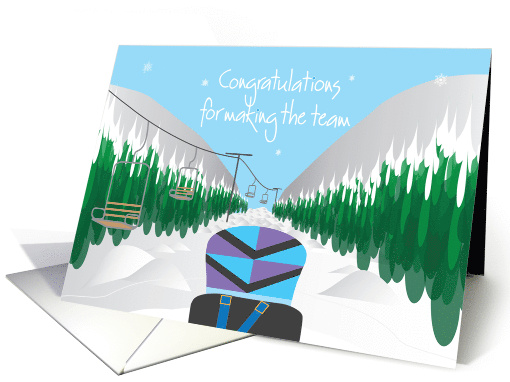Congratulations for making Snowboard Team, with Snowboard card