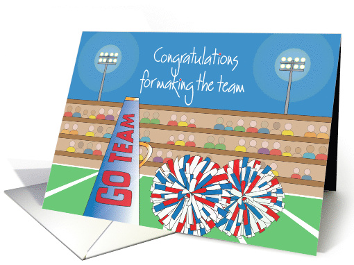 Congratulations making Cheer Squad, Pom Poms and Megaphone card