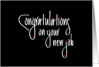 Business Congratulations for New Job, Hand Lettered with Red Dots card