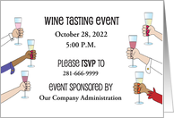 Invitation to Office Wine Tasting Event with Custom Wording and Date card