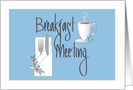 Invitation to Business Breakfast Meeting Coffee Cup and Silverware card
