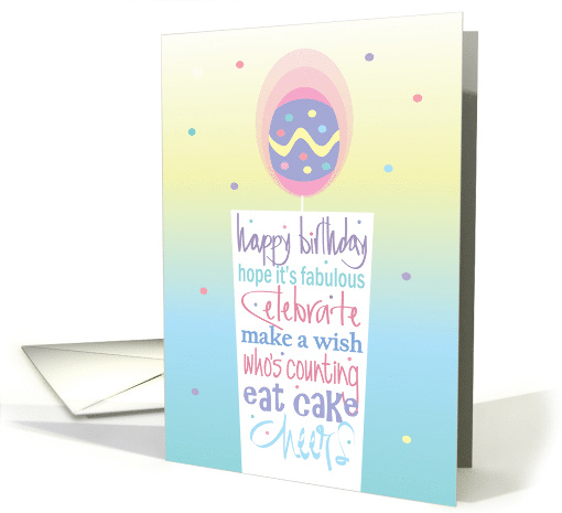 Hand Lettered Easter Birthday with Candle Full of Birthday Wishes card