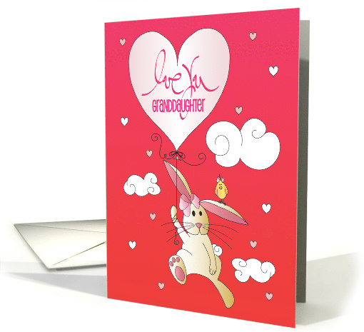 Love You Valentine for Granddaughter Bunny with Heart... (1136130)