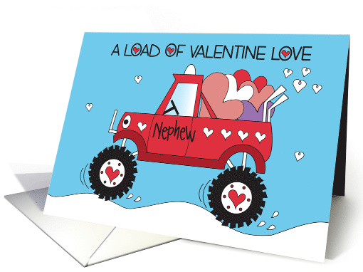 Hand Lettered Valentine's Day Nephew with Red Monster... (1136136)
