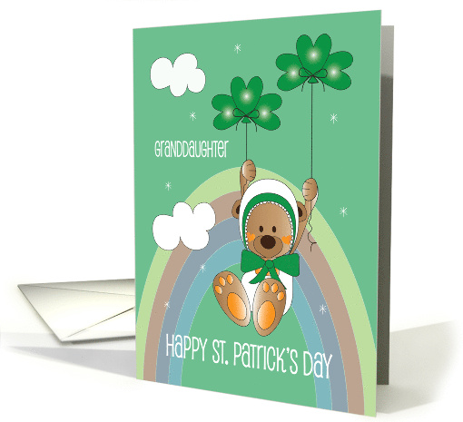 St. Patrick's Day Granddaughter Bear Floating with... (1136156)