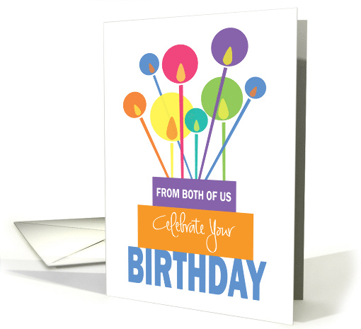 Birthday Wishes from Both of Us, Gifts and Handlettering card
