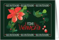 Frohe Weihnachten Deutsche mit Weihnachtsstern Blume Aus Deutschland card