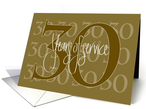 Hand Lettered 30th Year Employee Work Anniversary 30... (1156642)