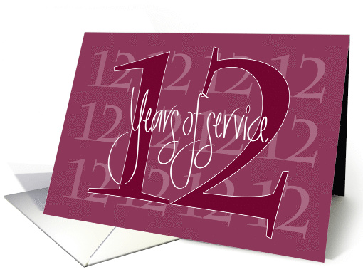 Hand Lettered 12th Year Employee Work Anniversary 12... (1156678)