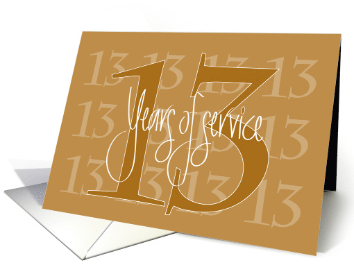 Hand Lettered 13th Year Employee Work Anniversary 13... (1156686)