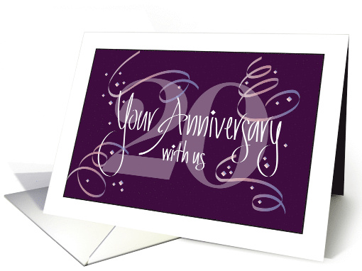 Hand Lettered Employee 20th Year Work Anniversary 20... (1156718)