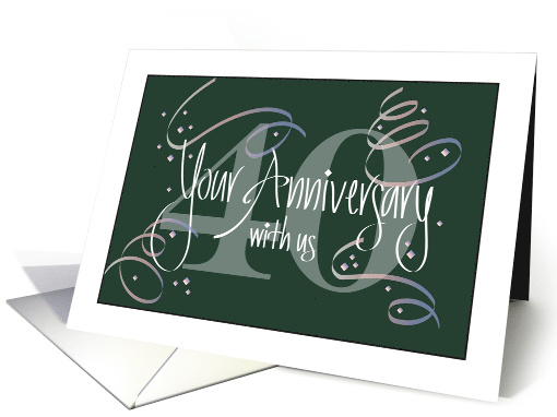 Hand Lettered Employee 40th Year Work Anniversary 40... (1156742)