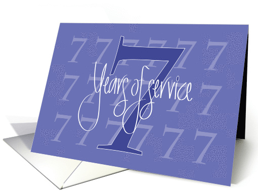 Hand Lettered 7th Year Employee Work Anniversary 7 Years... (1157106)