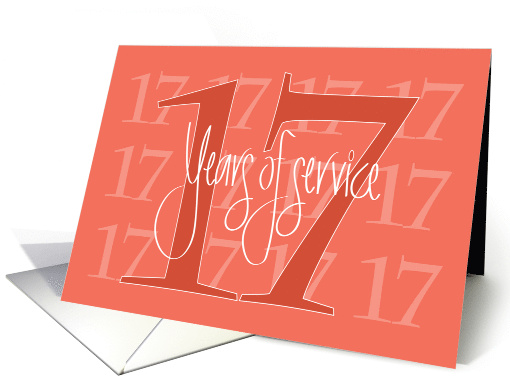 Hand Lettered Employee 17th Year Work Anniversary 17... (1157116)