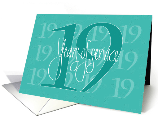 Hand Lettered Employee 19th Year Work Anniversary 19... (1157122)