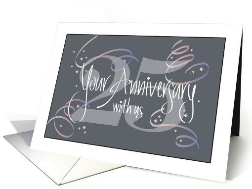 Hand Lettered Employee 25th Year Work Anniversary 25... (1157124)