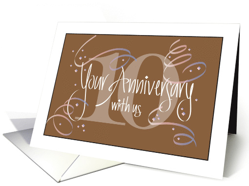 Hand Lettered Employee 10th Year Work Anniversary 10... (1157128)