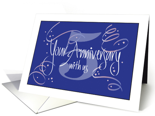 Hand Lettered Employee 5th Year Work Anniversary 5 Years... (1157134)