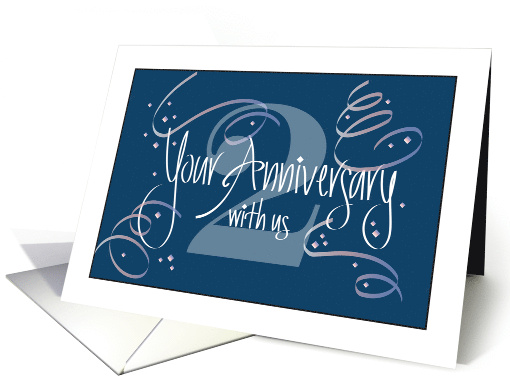 Hand Lettered Employee 2nd Year Work Anniversary 2 Years... (1157158)